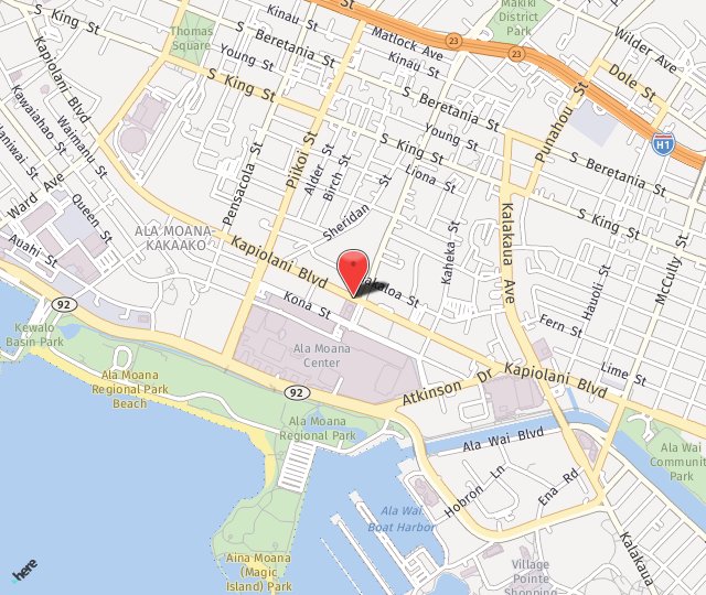 Location Map: 1441 Kapiolani Blvd Honolulu, HI 96814
